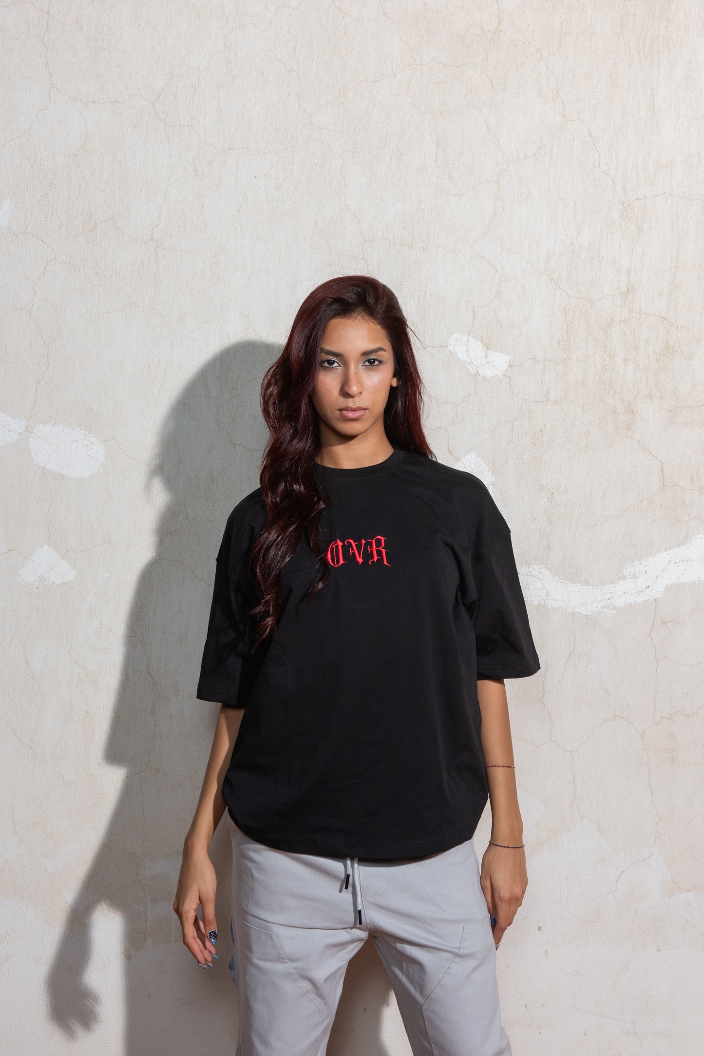 Black x Red Stitched Tee